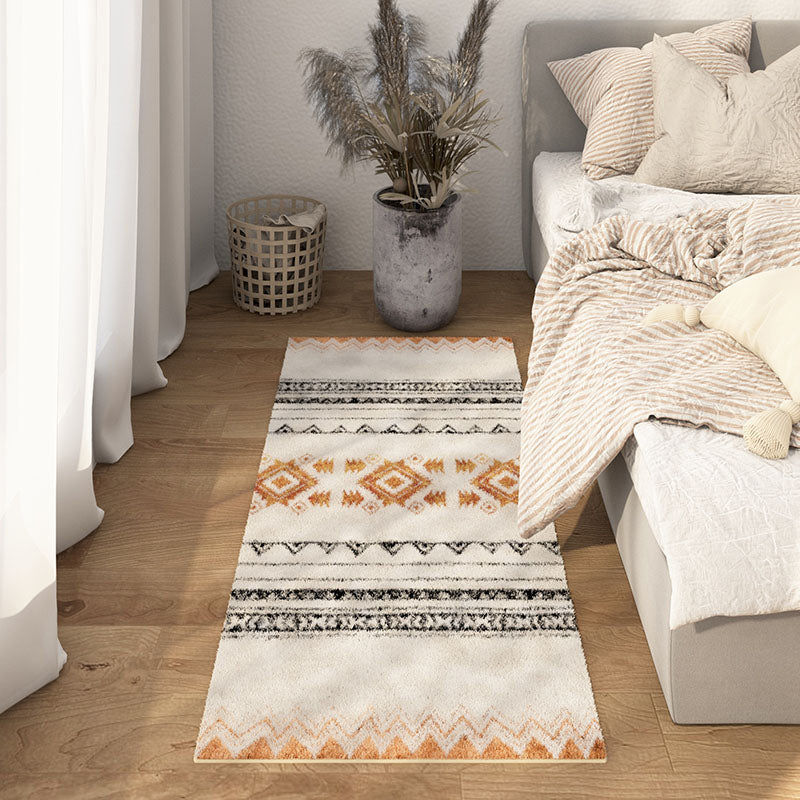 Multi Color Bedroom Rug Ethnic Geometric Carpet Polypropylene Pet Friendly Washable Indoor Rug Orange Clearhalo 'Area Rug' 'Rugs' 'Southwestern' Rug' 2241843