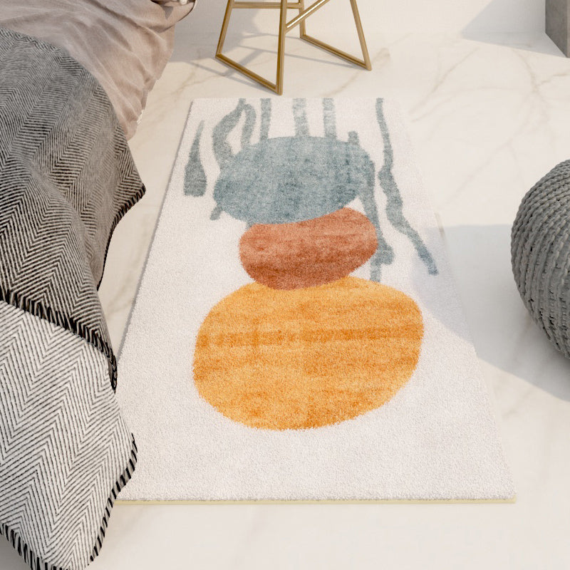 Multi-Colored Designer Rug Polyster Color Block Carpet Non-Slip Backing Easy Care Indoor Rug for Bedroom Orange Clearhalo 'Area Rug' 'Rug' 2241849