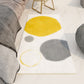 Multi-Colored Designer Rug Polyster Color Block Carpet Non-Slip Backing Easy Care Indoor Rug for Bedroom Light Grey-Yellow Clearhalo 'Area Rug' 'Rug' 2241851