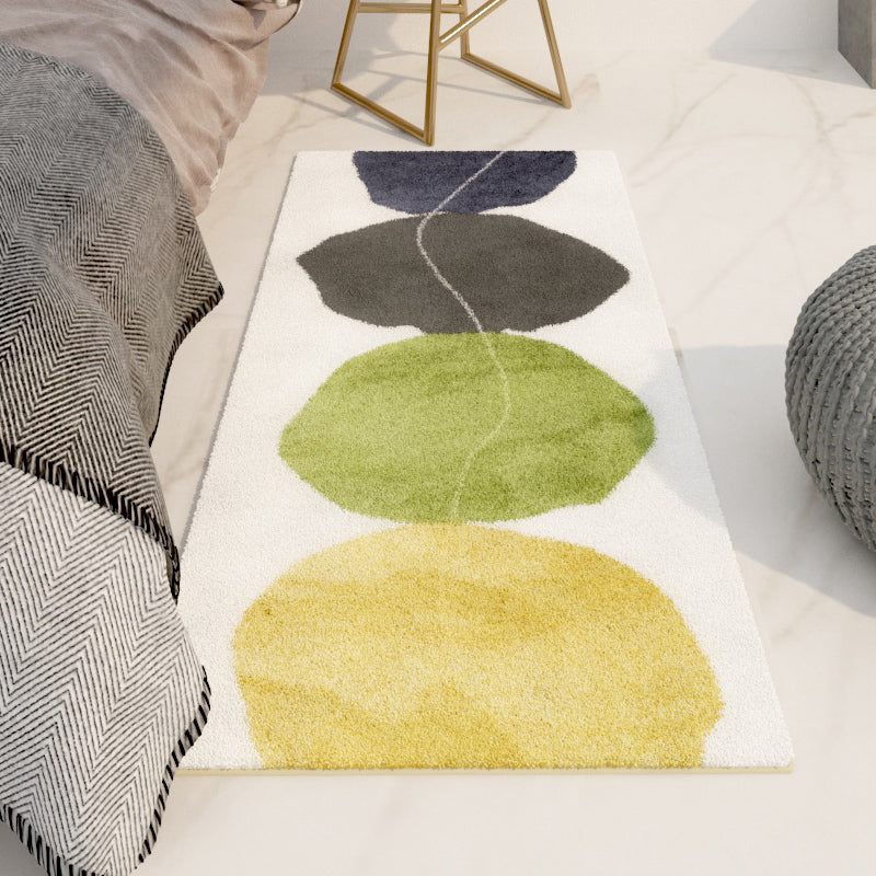 Multi-Colored Designer Rug Polyster Color Block Carpet Non-Slip Backing Easy Care Indoor Rug for Bedroom Yellow Clearhalo 'Area Rug' 'Rug' 2241855