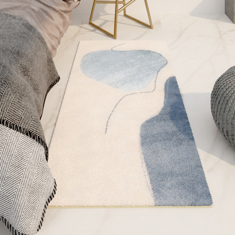 Multi-Colored Designer Rug Polyster Color Block Carpet Non-Slip Backing Easy Care Indoor Rug for Bedroom Blue Clearhalo 'Area Rug' 'Rug' 2241856