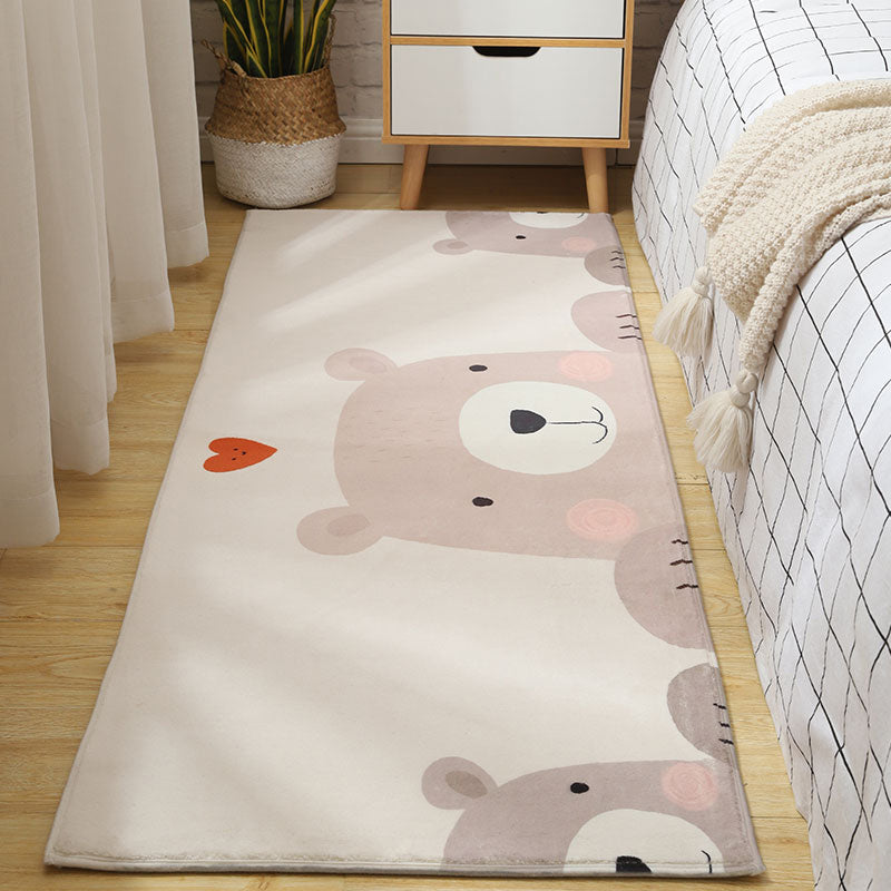 Simple Animal Print Rug Multi Colored Cute Indoor Rug Synthetics Anti-Slip Backing Stain-Resistant Carpet for Room Light Brown Clearhalo 'Area Rug' 'Rug' 2241862