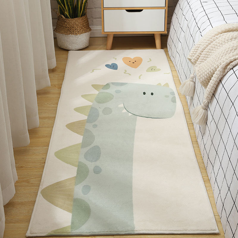 Simple Animal Print Rug Multi Colored Cute Indoor Rug Synthetics Anti-Slip Backing Stain-Resistant Carpet for Room Green Clearhalo 'Area Rug' 'Rug' 2241864