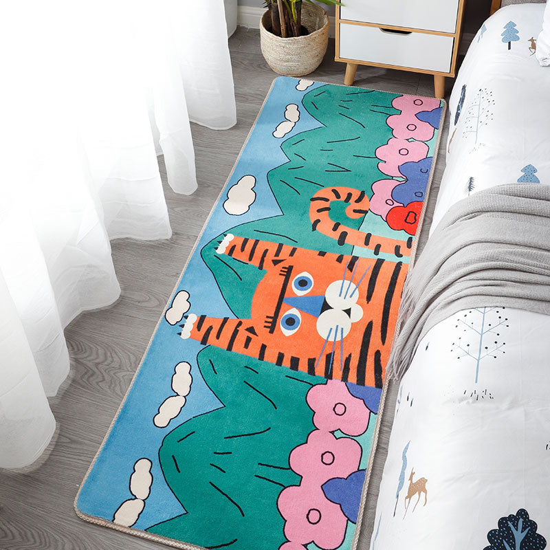 Simple Animal Print Rug Multi Colored Cute Indoor Rug Synthetics Anti-Slip Backing Stain-Resistant Carpet for Room Yellow-Red Clearhalo 'Area Rug' 'Rug' 2241866