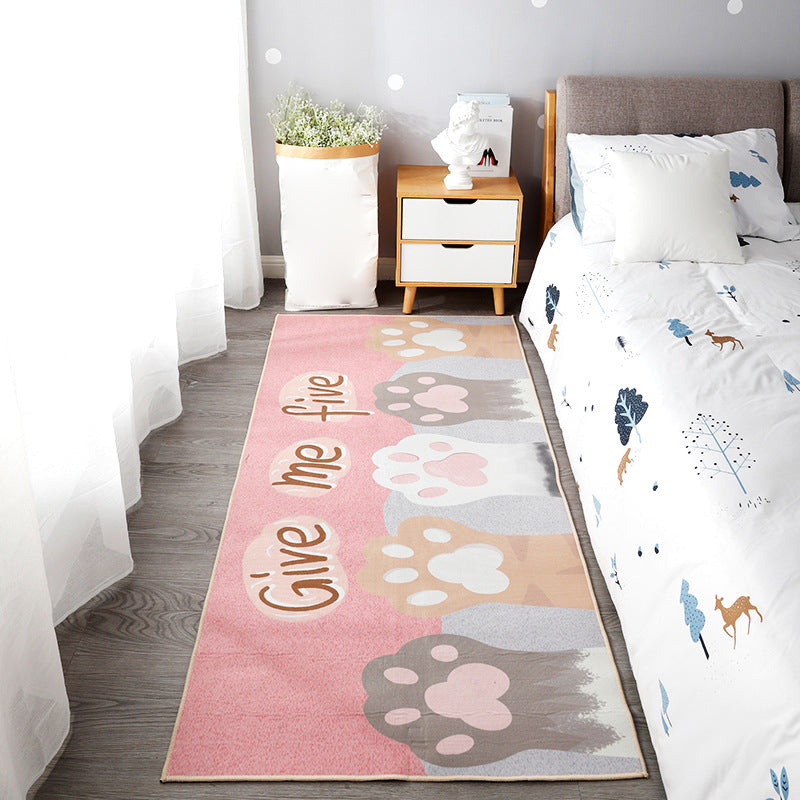Cute Kids Room Rug Multi Colored Animal Printed Area Rug Polypropylene Non-Slip Backing Easy Care Carpet Clearhalo 'Area Rug' 'Rug' 2241892