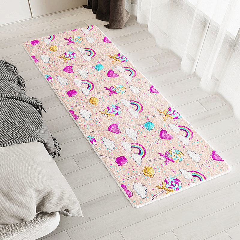 Modern Fairy Tale Rug Multi Color Blended Carpet Pet Friendly Easy Care Washable Indoor Rug for Bedroom Purple-Pink Clearhalo 'Area Rug' 'Modern' 'Rugs' Rug' 2241926