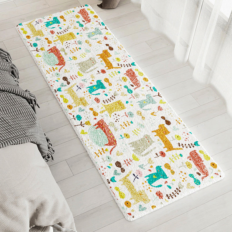 Modern Fairy Tale Rug Multi Color Blended Carpet Pet Friendly Easy Care Washable Indoor Rug for Bedroom Yellow Clearhalo 'Area Rug' 'Modern' 'Rugs' Rug' 2241927