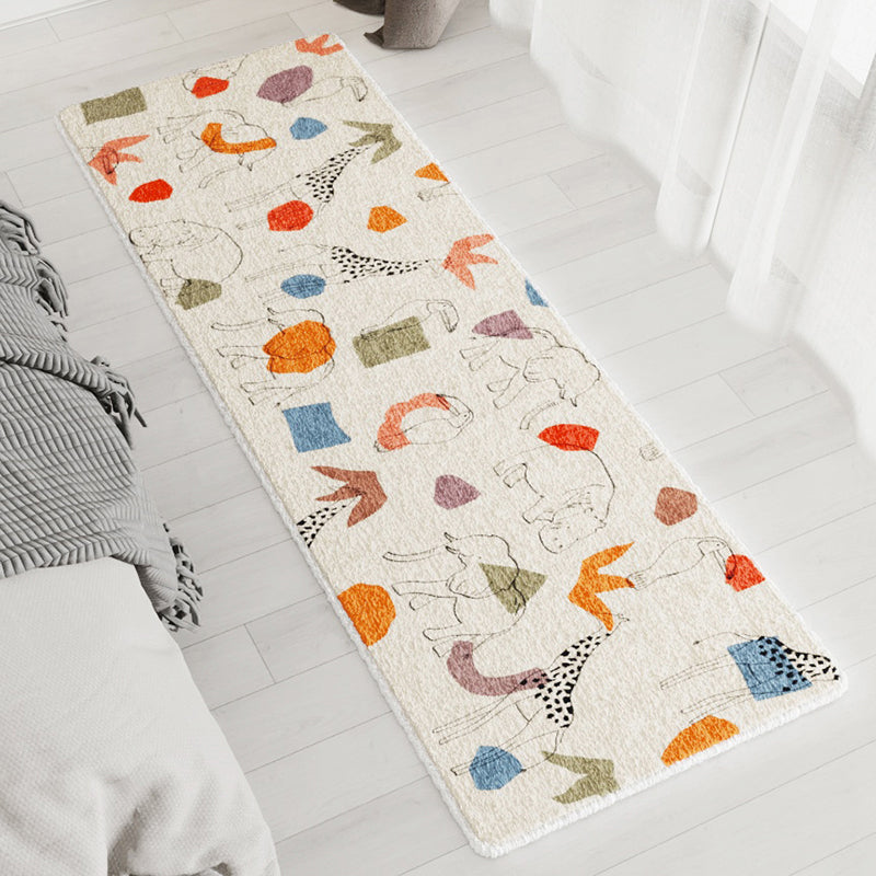 Modern Fairy Tale Rug Multi Color Blended Carpet Pet Friendly Easy Care Washable Indoor Rug for Bedroom Yellow-Red Clearhalo 'Area Rug' 'Modern' 'Rugs' Rug' 2241934