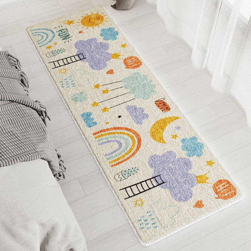 Modern Fairy Tale Rug Multi Color Blended Carpet Pet Friendly Easy Care Washable Indoor Rug for Bedroom Purple Clearhalo 'Area Rug' 'Modern' 'Rugs' Rug' 2241935