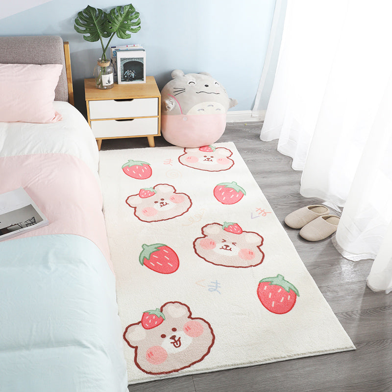 Multi-Color Cartoon Print Rug Polyster Cute Area Rug Easy Care Pet Friendly Indoor Rug for Childrens Room Red Clearhalo 'Area Rug' 'Rug' 2241937