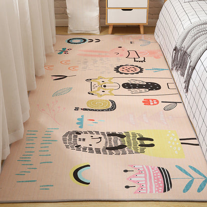 Multi-Color Simple Rug Polypropylene Cartoon Pattern Carpet Anti-Slip Backing Pet Friendly Indoor Rug for Kids Light Orange Clearhalo 'Area Rug' 'Rug' 2241967