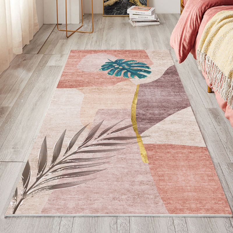 Western Home Decor Rug Multi Colored Colorblock Area Carpet Polypropylene Anti-Slip Machine Washable Rug Orange Pink Clearhalo 'Area Rug' 'Rug' 2241985