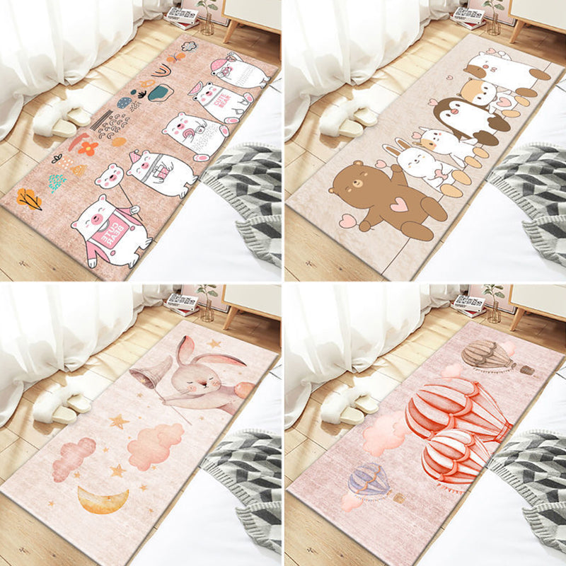 Multicolor Cartoon Print Rug Polyster Lovely Carpet Non-Slip Backing Easy Care Washable Area Rug for Decoration Clearhalo 'Area Rug' 'Rug' 2241988