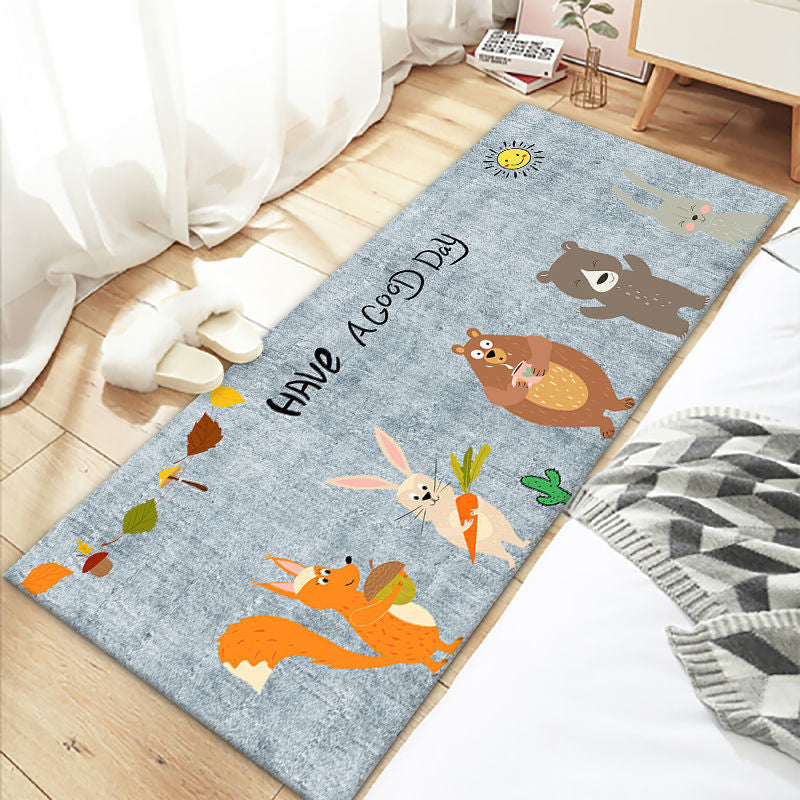 Multicolor Cartoon Print Rug Polyster Lovely Carpet Non-Slip Backing Easy Care Washable Area Rug for Decoration Clearhalo 'Area Rug' 'Rug' 2241993