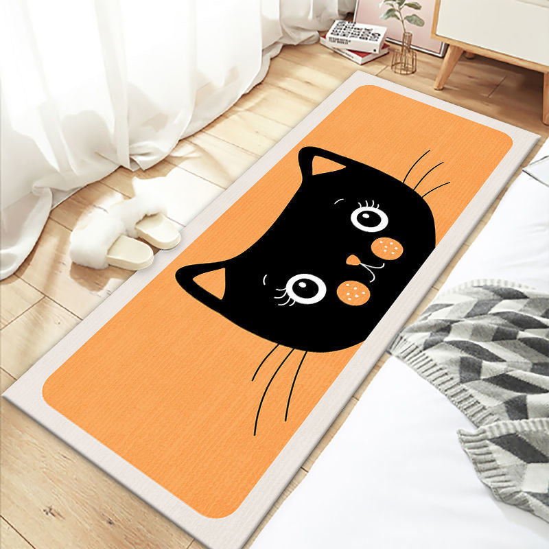 Multicolor Cartoon Print Rug Polyster Lovely Carpet Non-Slip Backing Easy Care Washable Area Rug for Decoration Yellow-Red Clearhalo 'Area Rug' 'Rug' 2241995