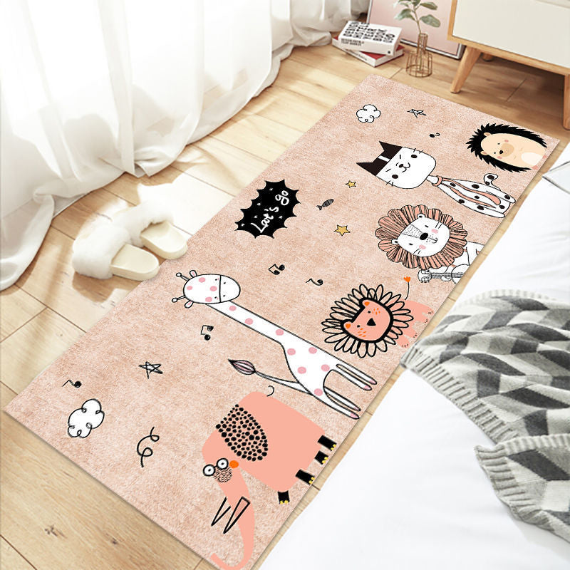 Multicolor Cartoon Print Rug Polyster Lovely Carpet Non-Slip Backing Easy Care Washable Area Rug for Decoration Clearhalo 'Area Rug' 'Rug' 2242013
