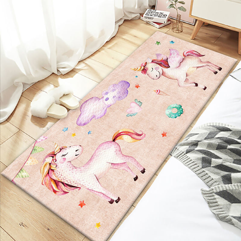 Multicolor Cartoon Print Rug Polyster Lovely Carpet Non-Slip Backing Easy Care Washable Area Rug for Decoration Clearhalo 'Area Rug' 'Rug' 2242014