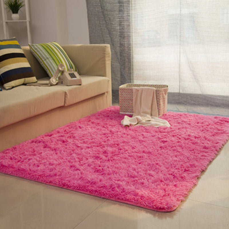 Casual Living Room Rug Multi-Colored Solid Rug Polypropylene Non-Slip Pet Friendly Area Carpet Rose Red Clearhalo 'Area Rug' 'Casual' 'Rugs' Rug' 2242027