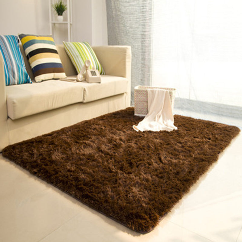 Casual Living Room Rug Multi-Colored Solid Rug Polypropylene Non-Slip Pet Friendly Area Carpet Coffee Clearhalo 'Area Rug' 'Casual' 'Rugs' Rug' 2242028