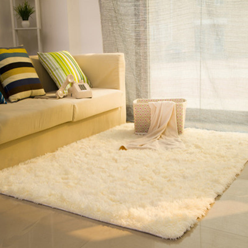 Casual Living Room Rug Multi-Colored Solid Rug Polypropylene Non-Slip Pet Friendly Area Carpet Beige Clearhalo 'Area Rug' 'Casual' 'Rugs' Rug' 2242031