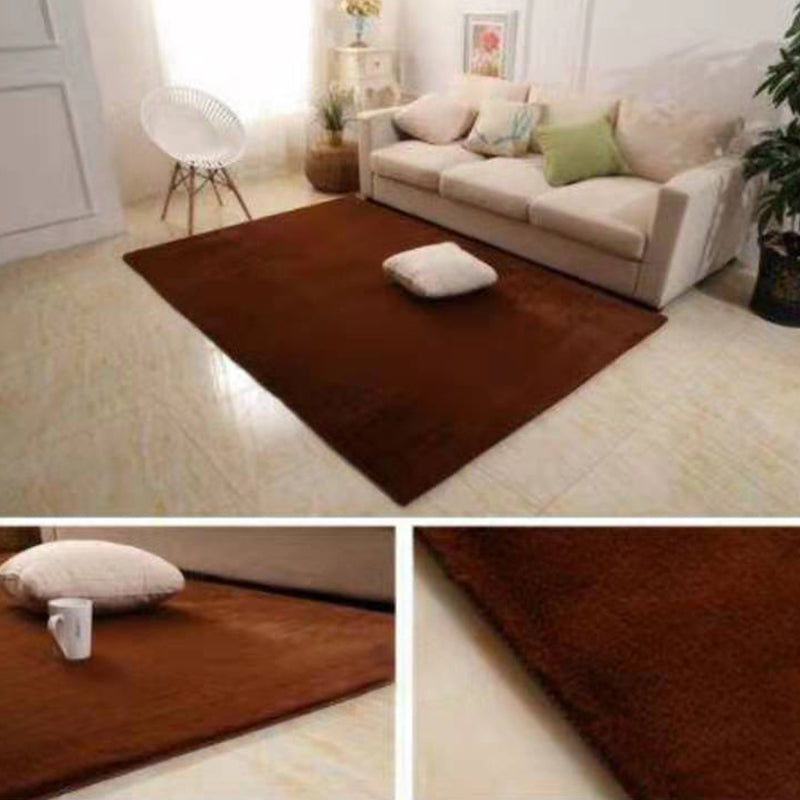 Relaxing Solid Color Rug Multi-Colored Polyster Area Carpet Machine Washable Non-Slip Backing Rug for Decoration Coffee Clearhalo 'Area Rug' 'Casual' 'Rugs' Rug' 2242042