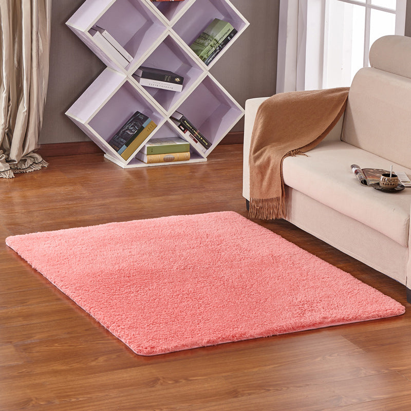 Modern Living Room Rug Multicolor Plain Area Rug Synthetic Non-Slip Pet Friendly Easy Care Carpet Watermelon Red Clearhalo 'Area Rug' 'Casual' 'Rugs' Rug' 2242059