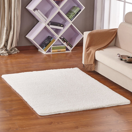 Modern Living Room Rug Multicolor Plain Area Rug Synthetic Non-Slip Pet Friendly Easy Care Carpet Cream Clearhalo 'Area Rug' 'Casual' 'Rugs' Rug' 2242061