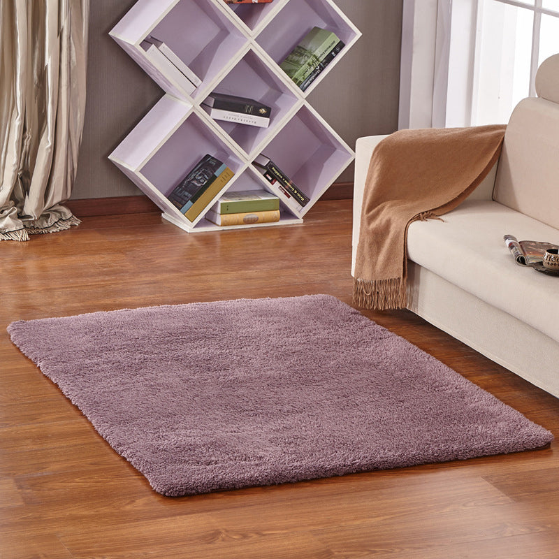 Modern Living Room Rug Multicolor Plain Area Rug Synthetic Non-Slip Pet Friendly Easy Care Carpet Purple Clearhalo 'Area Rug' 'Casual' 'Rugs' Rug' 2242062