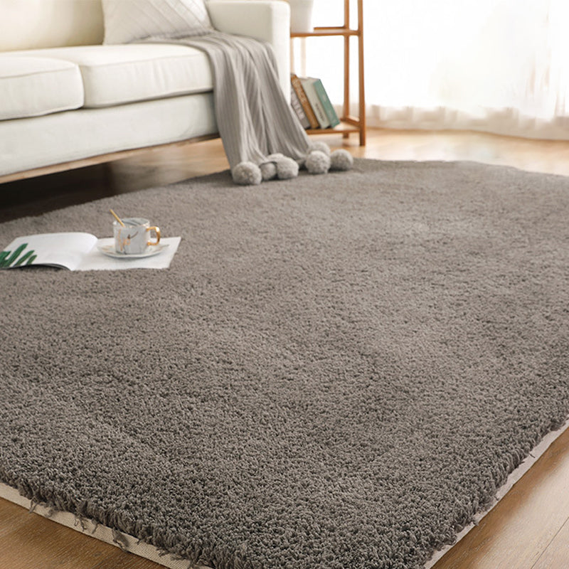 Multi-Colored Plain Rug Polypropylene Calming Area Rug Easy Care Pet Friendly Non-Slip Carpet for Room Dark Gray Clearhalo 'Area Rug' 'Casual' 'Rugs' Rug' 2242071