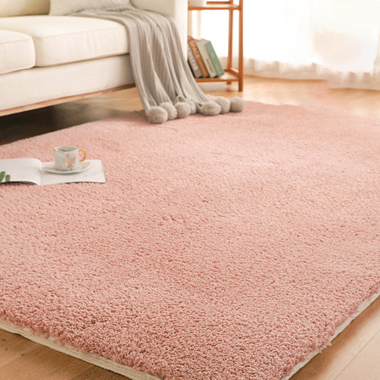 Multi-Colored Plain Rug Polypropylene Calming Area Rug Easy Care Pet Friendly Non-Slip Carpet for Room Pink Clearhalo 'Area Rug' 'Casual' 'Rugs' Rug' 2242072