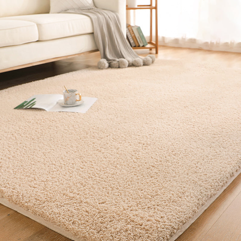 Multi-Colored Plain Rug Polypropylene Calming Area Rug Easy Care Pet Friendly Non-Slip Carpet for Room Apricot Clearhalo 'Area Rug' 'Casual' 'Rugs' Rug' 2242073