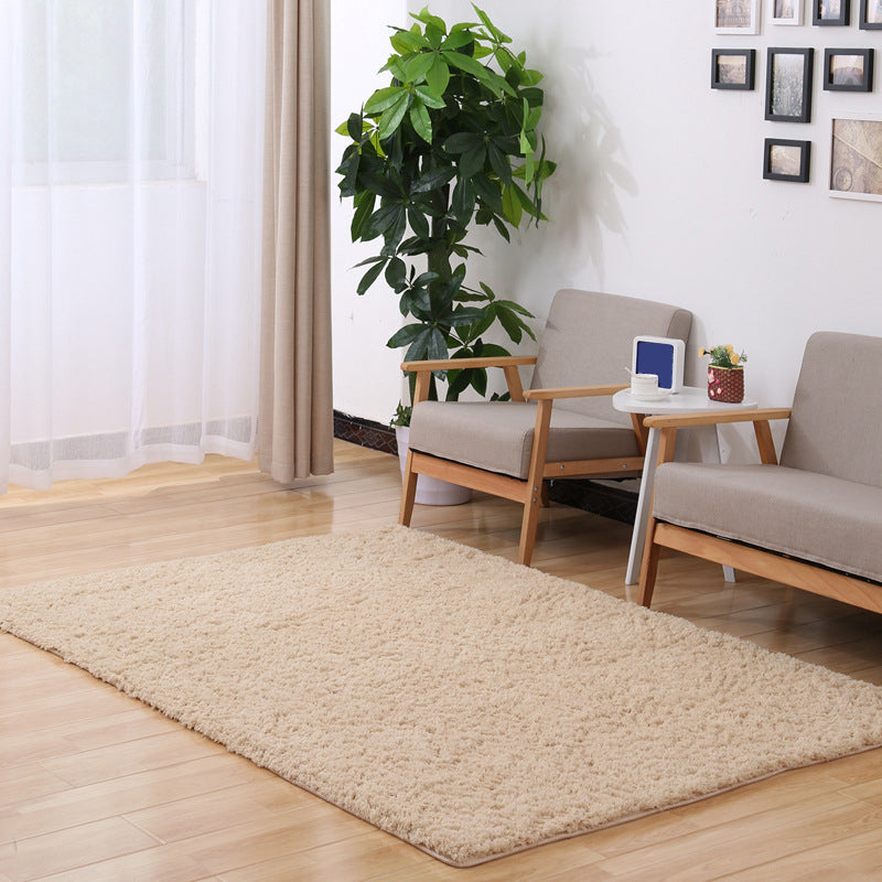 Modern Living Room Rug Multi Colored Plain Area Carpet Non-Slip Backing Easy Care Washable Rug Light Camel Clearhalo 'Area Rug' 'Casual' 'Rugs' Rug' 2242075