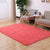 Modern Living Room Rug Multi Colored Plain Area Carpet Non-Slip Backing Easy Care Washable Rug Rose Red Clearhalo 'Area Rug' 'Casual' 'Rugs' Rug' 2242080