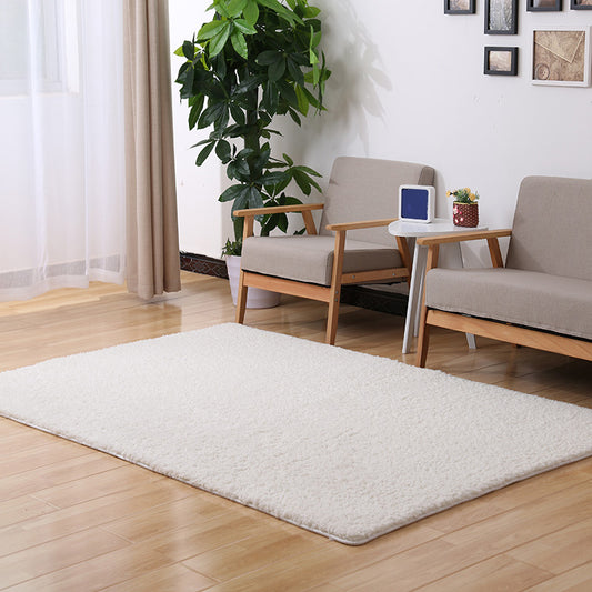 Modern Living Room Rug Multi Colored Plain Area Carpet Non-Slip Backing Easy Care Washable Rug Ivory Clearhalo 'Area Rug' 'Casual' 'Rugs' Rug' 2242081