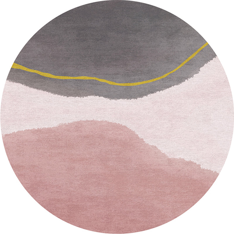 Multi-Color Western Rug Polyster Colorblock Area Carpet Non-Slip Backing Easy Care Indoor Rug for Decor Gray-Pink Clearhalo 'Area Rug' 'Rug' 2242085