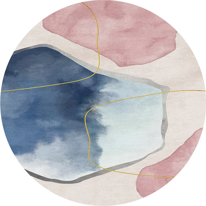 Multi-Color Western Rug Polyster Colorblock Area Carpet Non-Slip Backing Easy Care Indoor Rug for Decor Light Blue Clearhalo 'Area Rug' 'Rug' 2242086