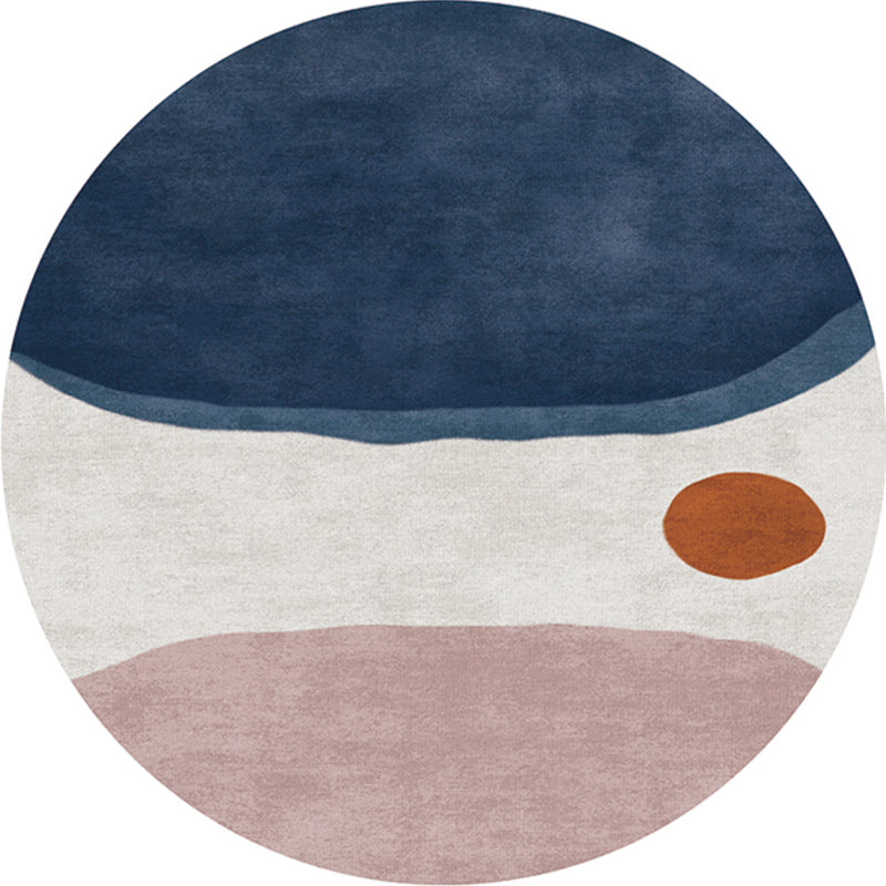 Multi-Color Western Rug Polyster Colorblock Area Carpet Non-Slip Backing Easy Care Indoor Rug for Decor Pink-Blue Clearhalo 'Area Rug' 'Rug' 2242092