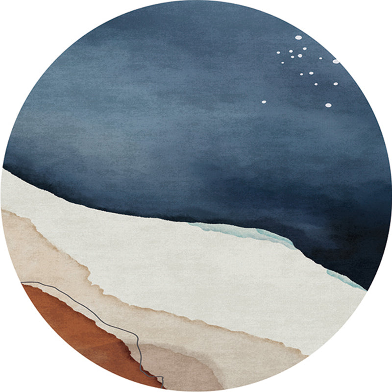 Multi-Color Western Rug Polyster Colorblock Area Carpet Non-Slip Backing Easy Care Indoor Rug for Decor Blue Clearhalo 'Area Rug' 'Rug' 2242095