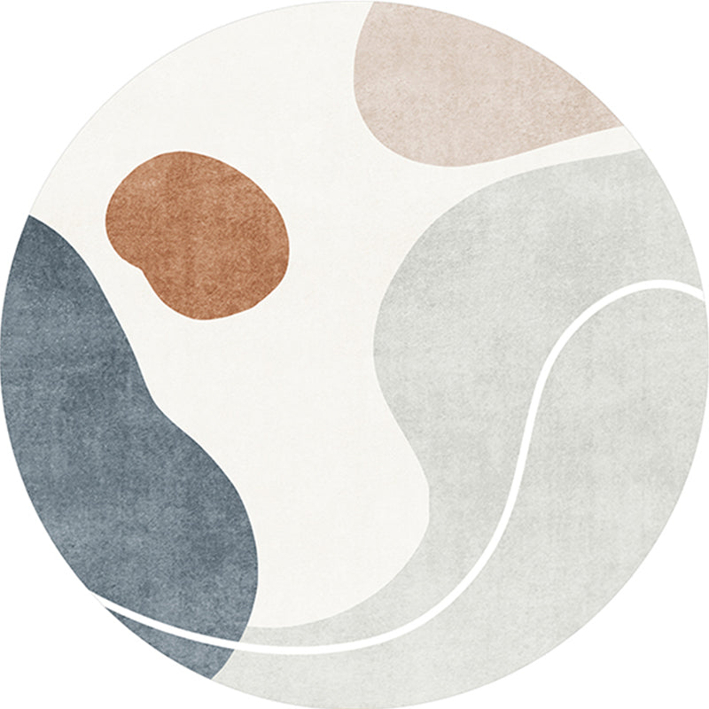 Luxury Living Room Rug Multi Colored Color Block Area Carpet Polypropylene Non-Slip Pet Friendly Rug Gray-Blue Clearhalo 'Area Rug' 'Rug' 2242117