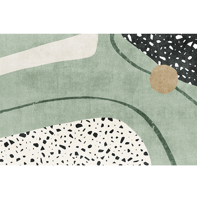 Simple Colorblocked Rug Multi-Color Polyster Carpet Non-Slip Backing Pet Friendly Indoor Rug for Decoration Green Clearhalo 'Area Rug' 'Rug' 2242161