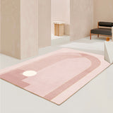 Casual Multi Color Relaxing Rug Synthetics Colorblock Carpet Non-Slip Backing Washable Rug for Bedroom Clearhalo 'Area Rug' 'Rug' 2242171