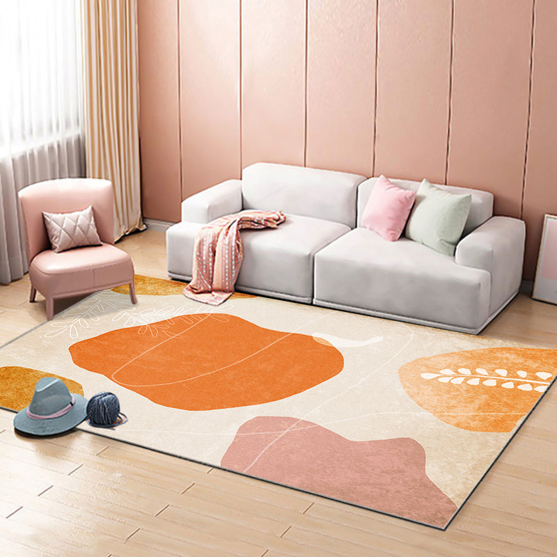 Creative Decoration Rug Multi-Colored Abstract Print Rug Polypropylene Anti-Slip Backing Pet Friendly Carpet Orange Clearhalo 'Area Rug' 'Rug' 2242190