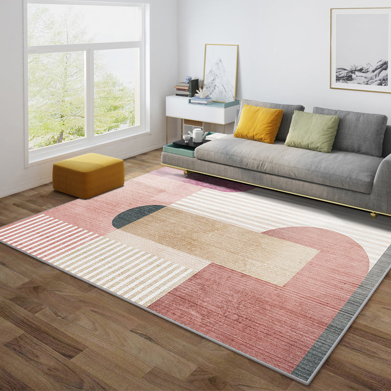 Creative Decoration Rug Multi-Colored Abstract Print Rug Polypropylene Anti-Slip Backing Pet Friendly Carpet Pink Clearhalo 'Area Rug' 'Rug' 2242199