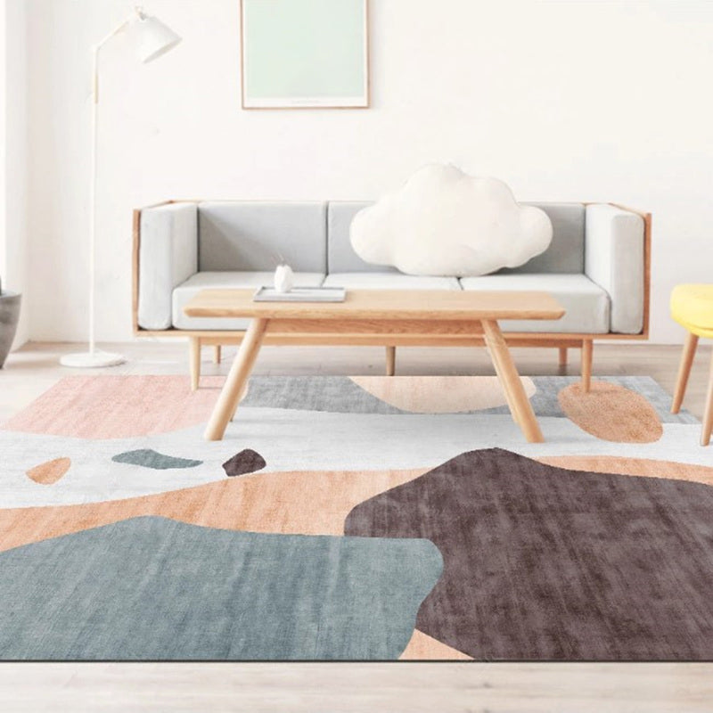 Novelty Living Room Rug Morandi Color Geometric Carpet Polypropylene Easy Care Pet Friendly Rug Brown Clearhalo 'Area Rug' 'Rug' 2242228