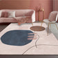 Morandi Color Novelty Rug Polyster Geometric Print Indoor Rug Non-Slip Pet Friendly Washable Carpet for Parlor Navy Clearhalo 'Area Rug' 'Rug' 2242241