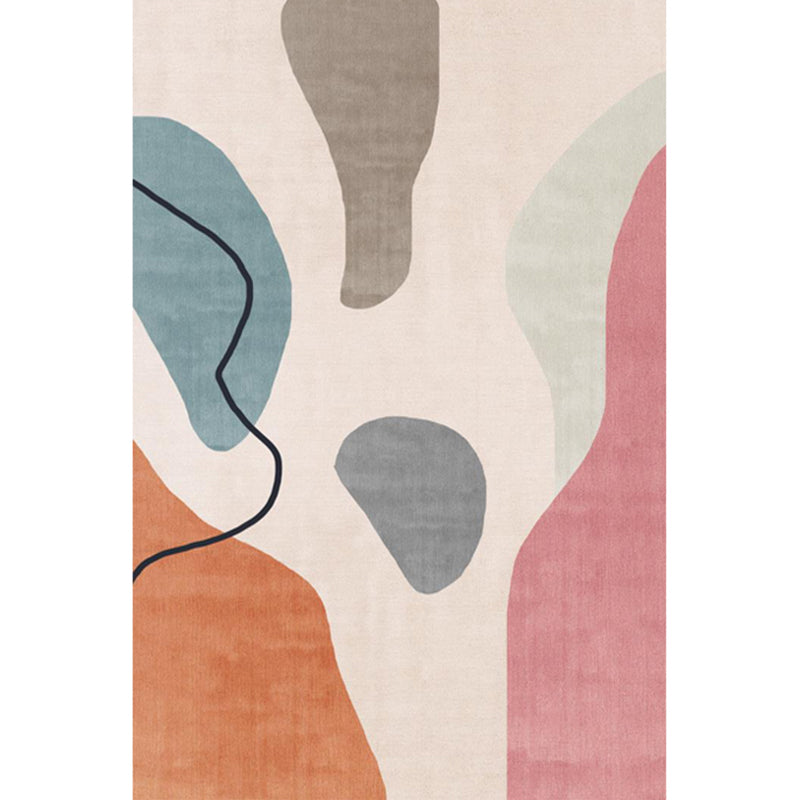 Creative Colorblock Rug Morandi Color Polyster Indoor Rug Pet Friendly Non-Slip Backing Carpet for Room Orange Clearhalo 'Area Rug' 'Rug' 2242262
