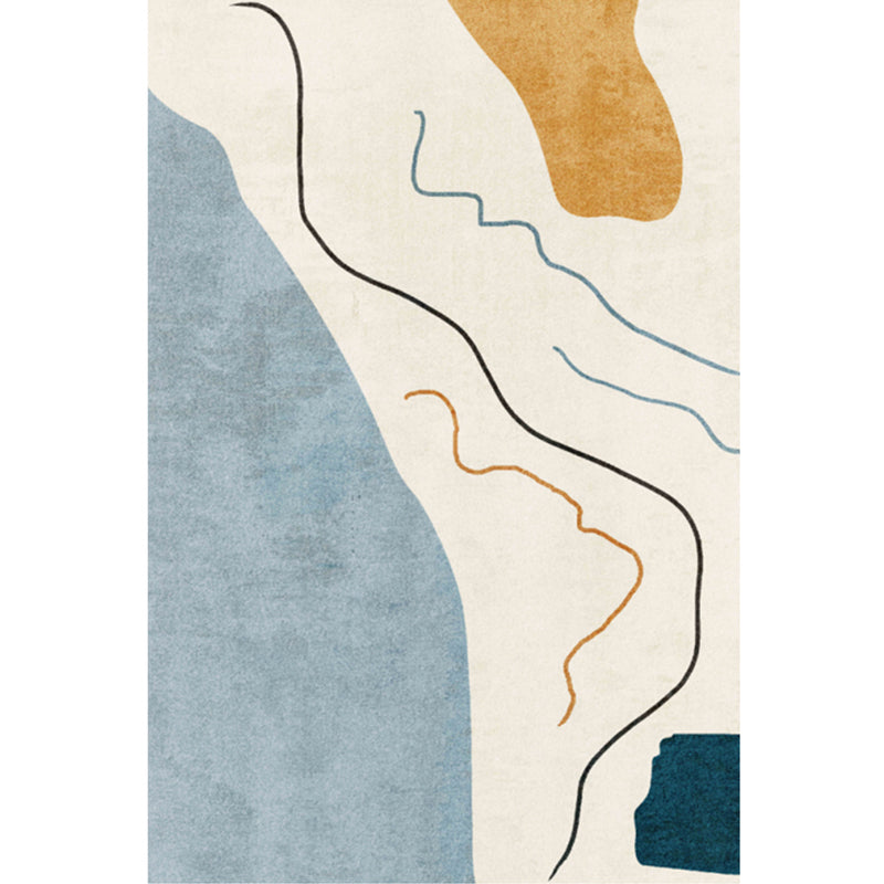 Creative Colorblock Rug Morandi Color Polyster Indoor Rug Pet Friendly Non-Slip Backing Carpet for Room Beige Clearhalo 'Area Rug' 'Rug' 2242267
