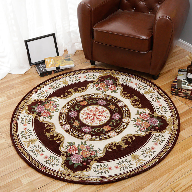 Vintage Multi Color Floral Rug Synthetics Americana Carpet Non-Slip Pet Friendly Indoor Rug for Room Coffee Clearhalo 'Area Rug' 'Rugs' 'Vintage' Rug' 2242290