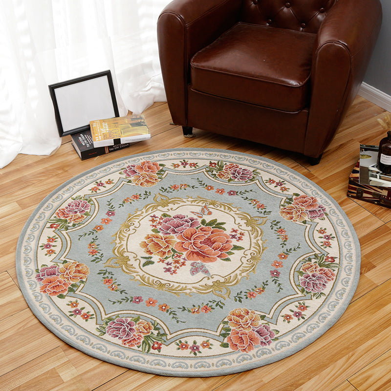 Vintage Multi Color Floral Rug Synthetics Americana Carpet Non-Slip Pet Friendly Indoor Rug for Room Clearhalo 'Area Rug' 'Rugs' 'Vintage' Rug' 2242294