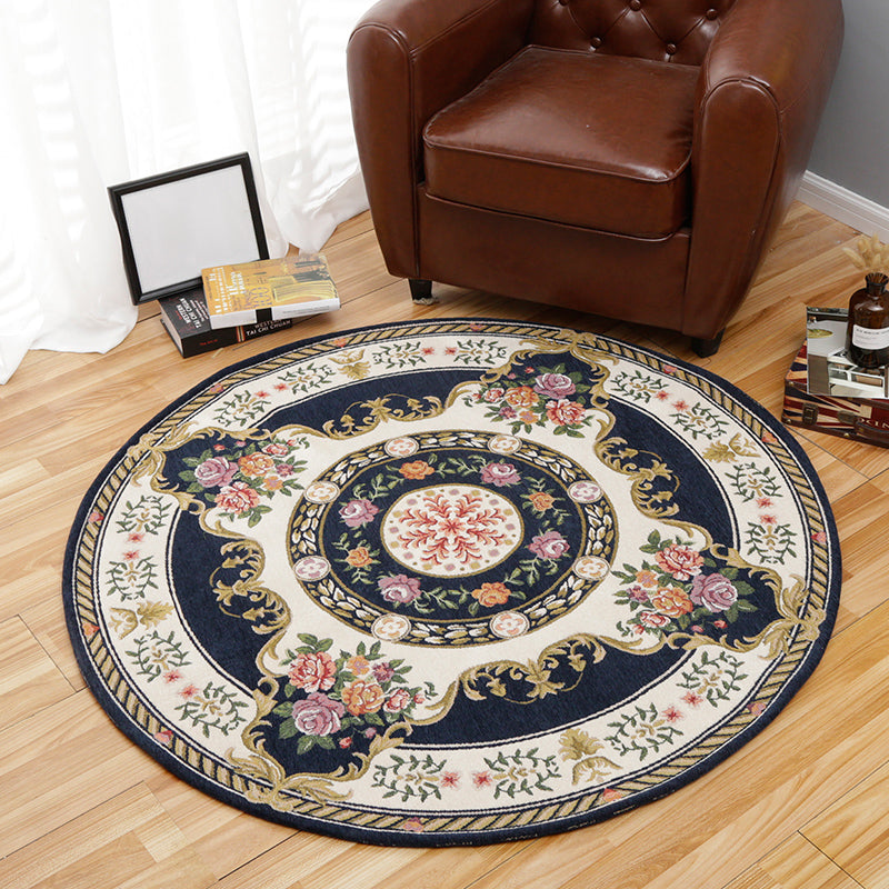 Vintage Multi Color Floral Rug Synthetics Americana Carpet Non-Slip Pet Friendly Indoor Rug for Room Clearhalo 'Area Rug' 'Rugs' 'Vintage' Rug' 2242296